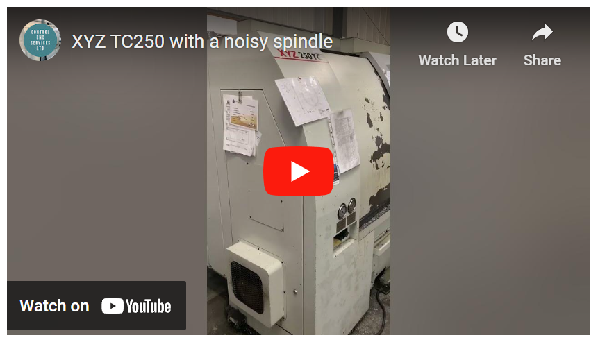 You Tube Video Still XYZ TC250 with noisy spindle