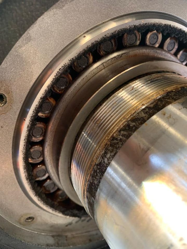 Hardinge spindle bearing failure